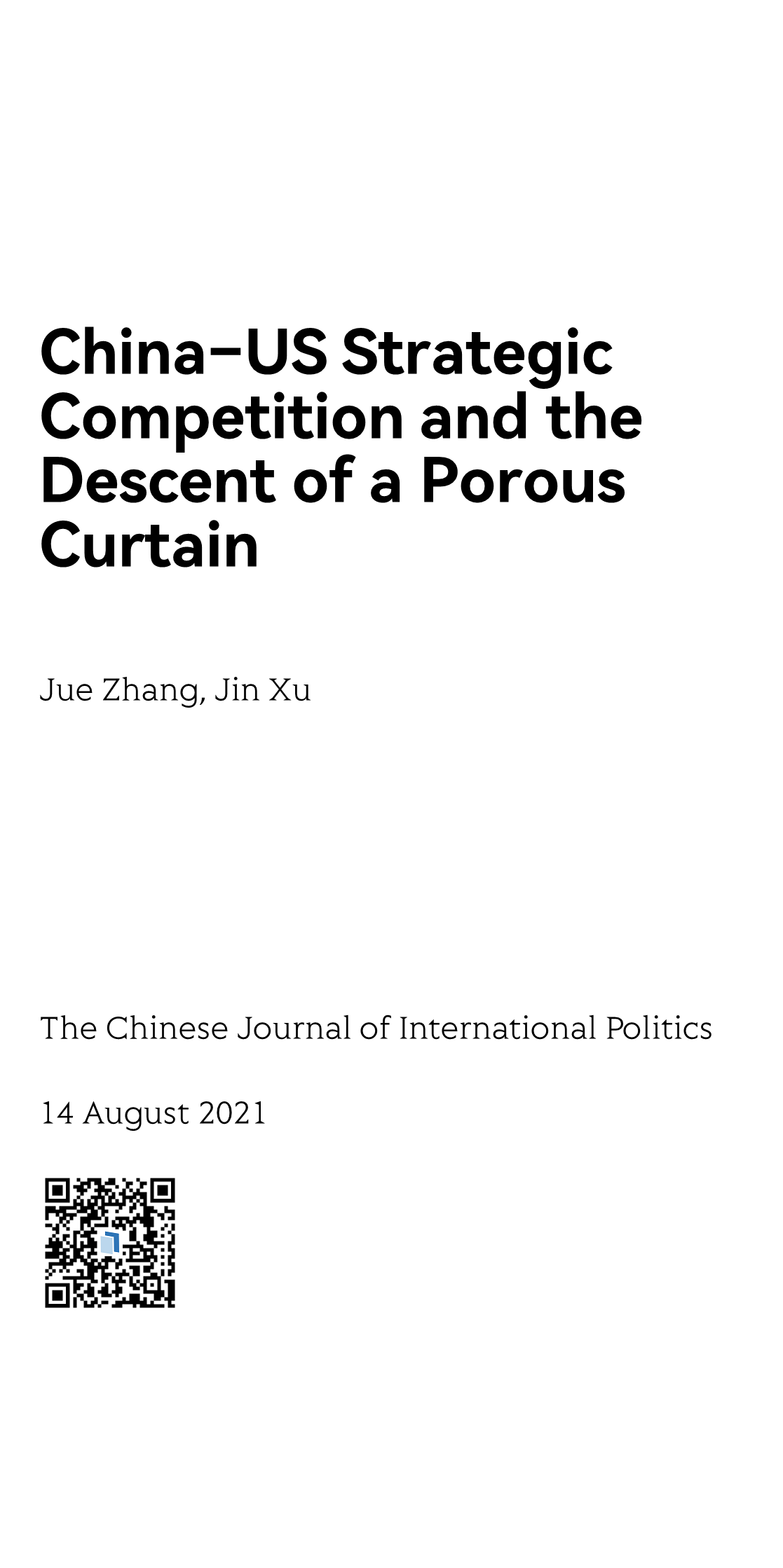 China–US Strategic Competition and the Descent of a Porous Curtain_1