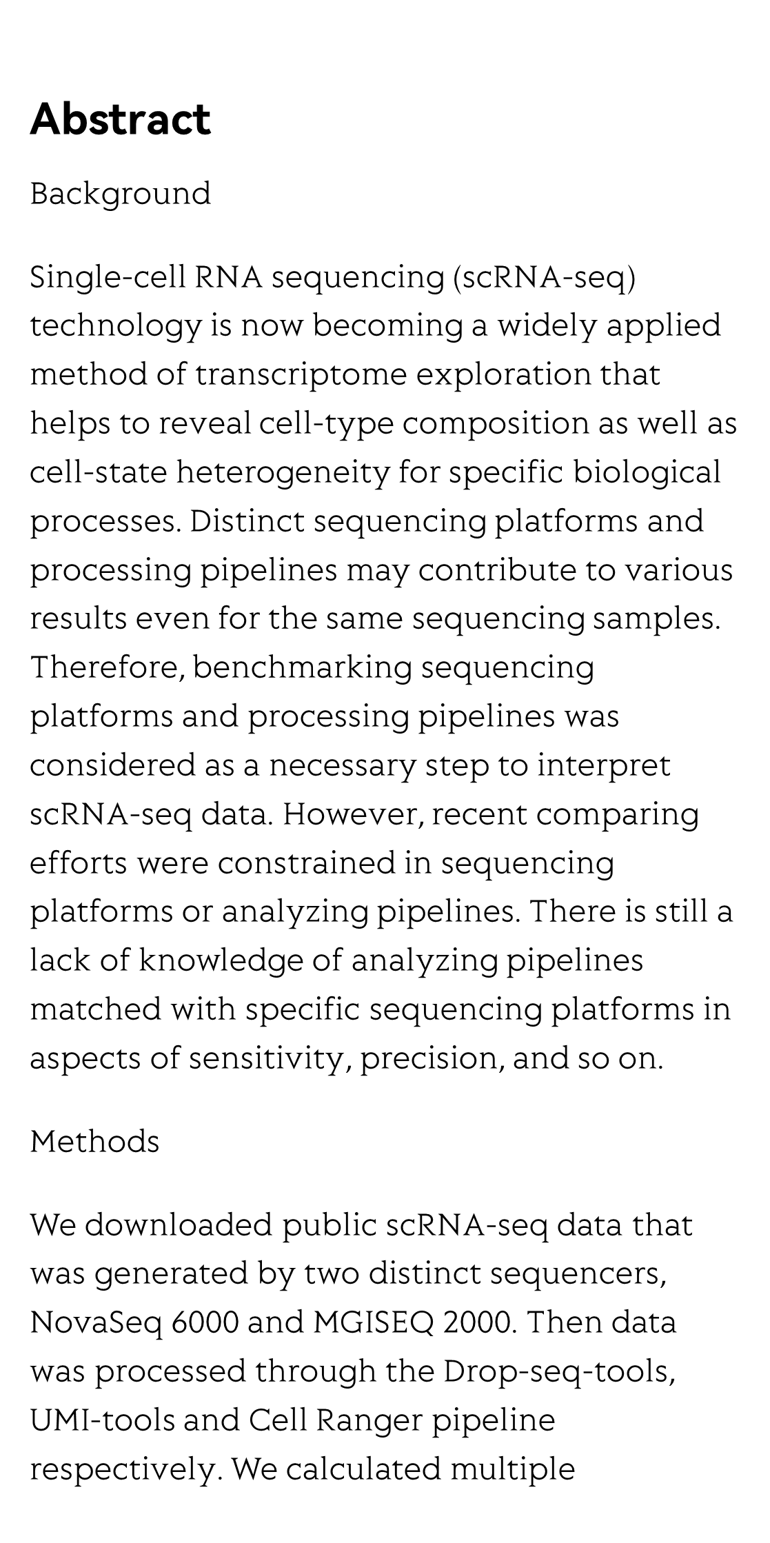 Comparative analysis of NovaSeq 6000 and MGISEQ 2000 single-cell RNA sequencing data_2