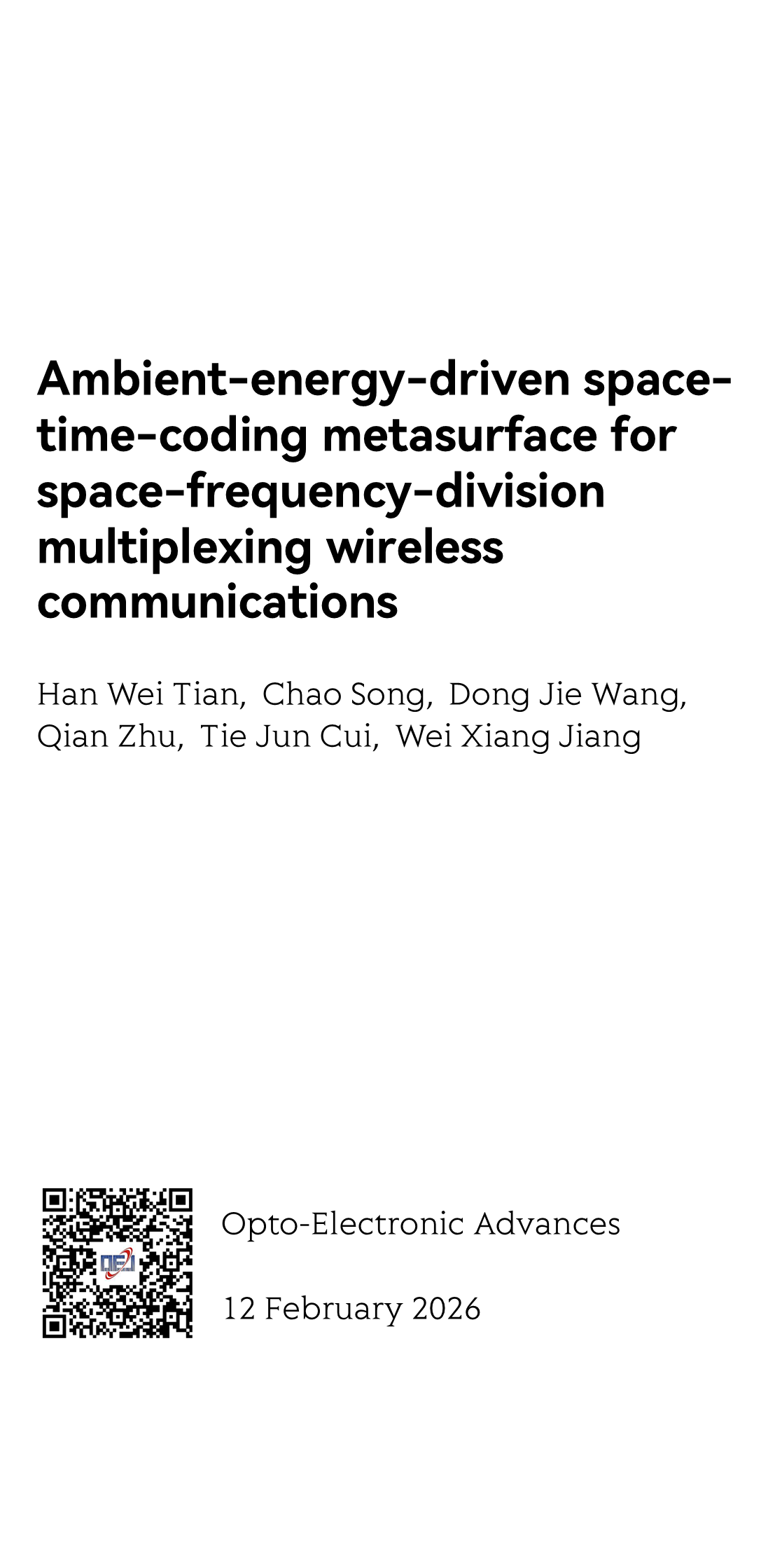 Ambient-energy-driven space-time-coding metasurface for space-frequency-division multiplexing wireless communications_1