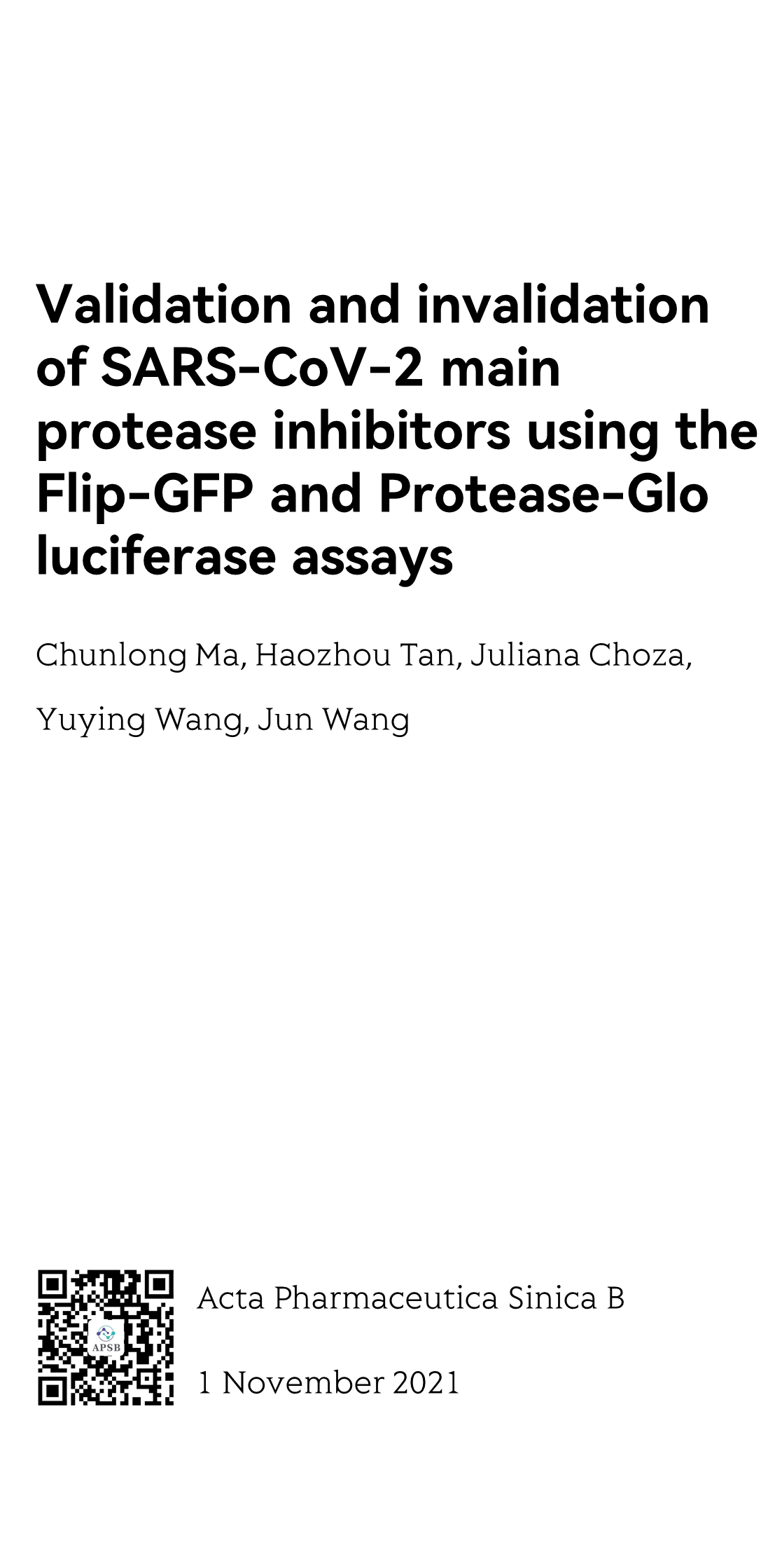 Validation and invalidation of SARS-CoV-2 main protease inhibitors using the Flip-GFP and Protease-Glo luciferase assays_1