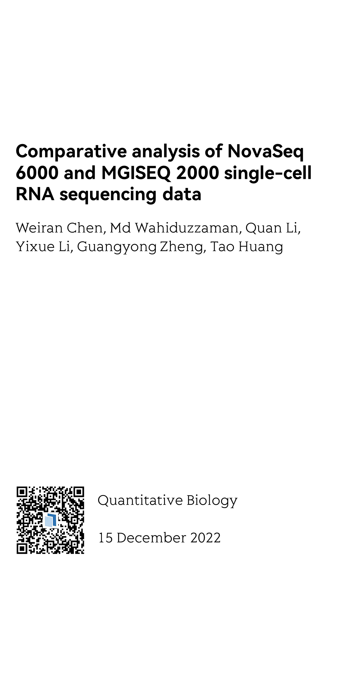 Comparative analysis of NovaSeq 6000 and MGISEQ 2000 single-cell RNA sequencing data_1