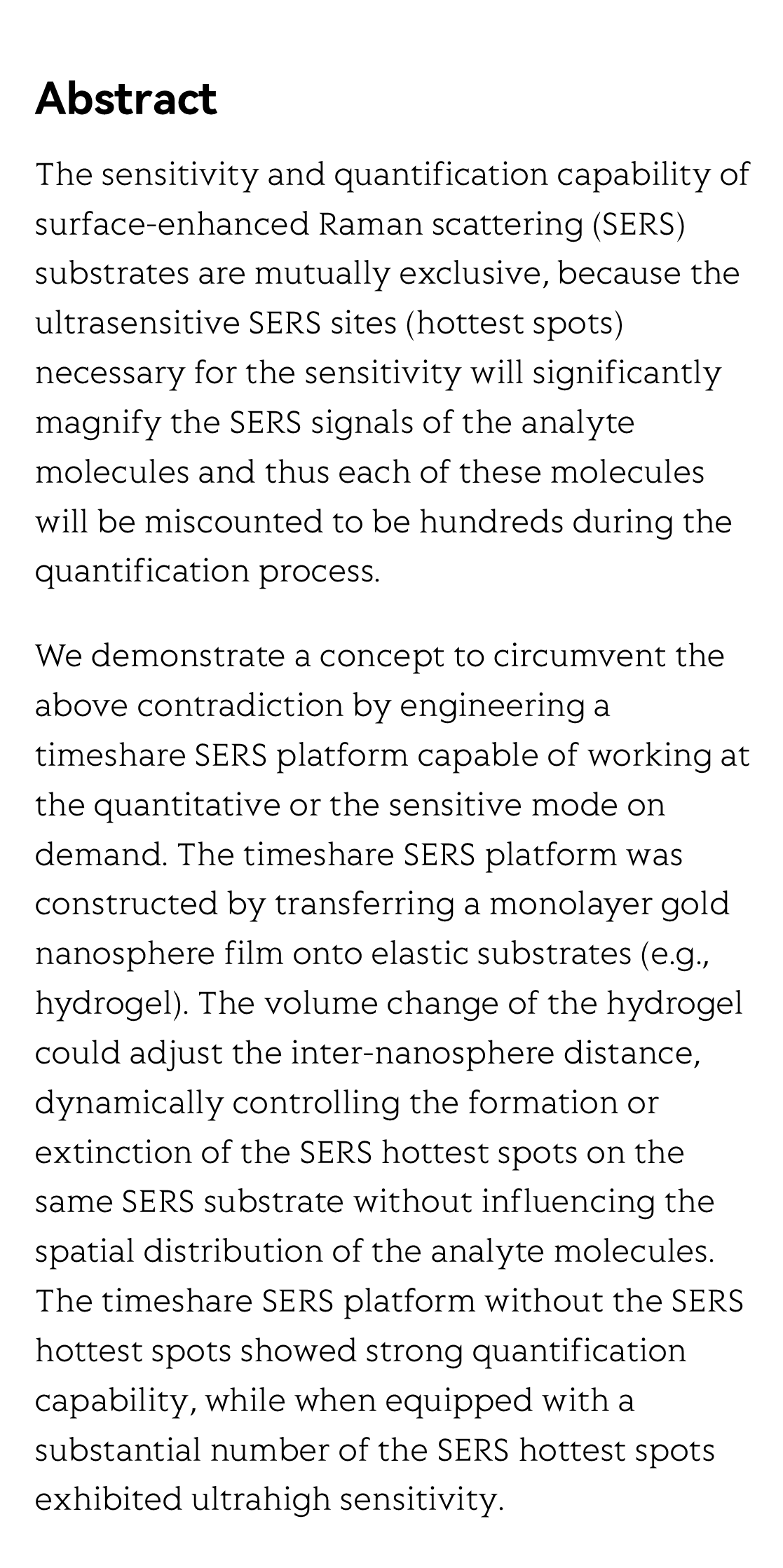 Timeshare surface-enhanced Raman scattering platform with sensitive and quantitative mode_2