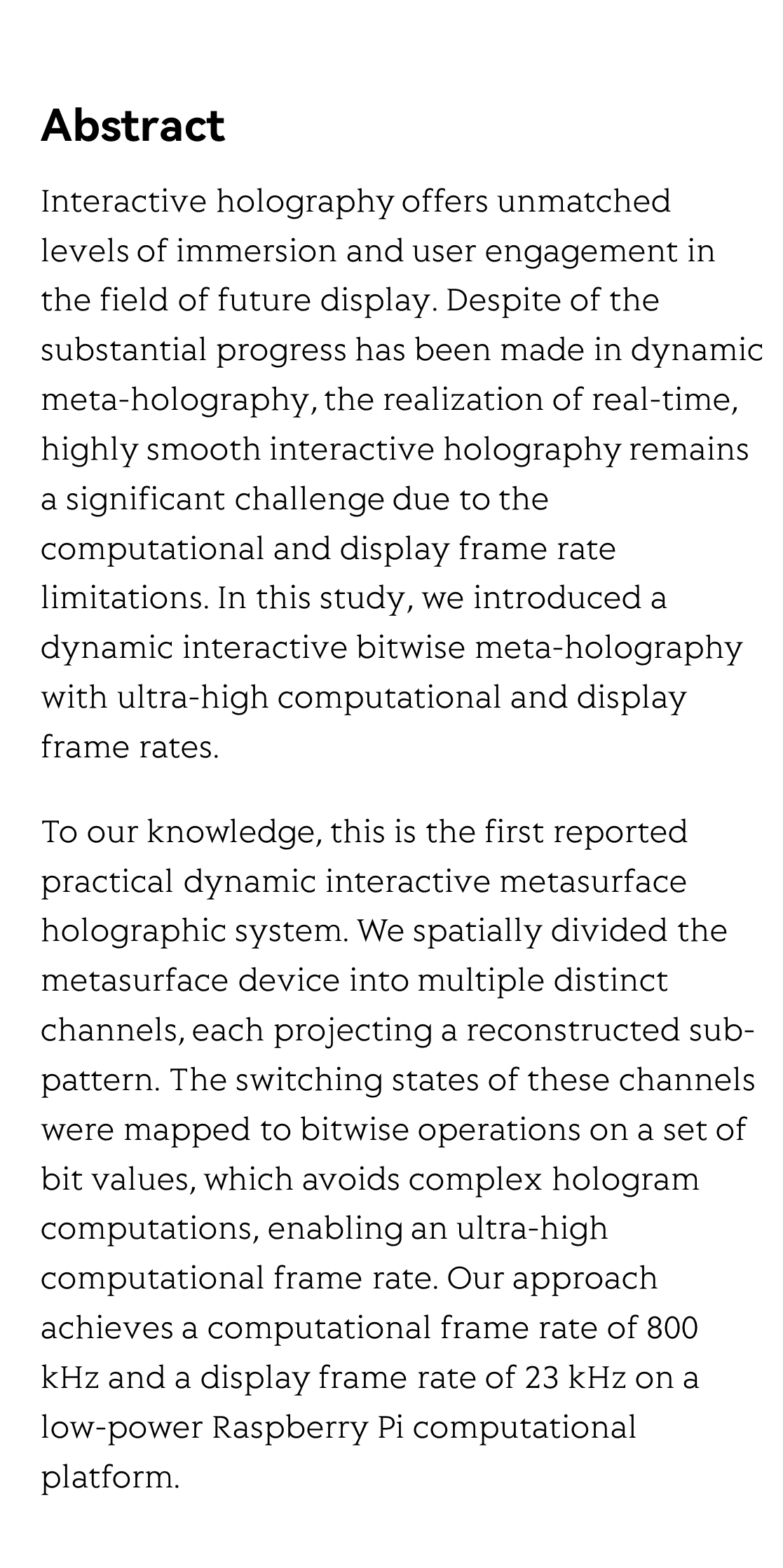 Dynamic interactive bitwise meta-holography with ultra-high computational and display frame rates_2