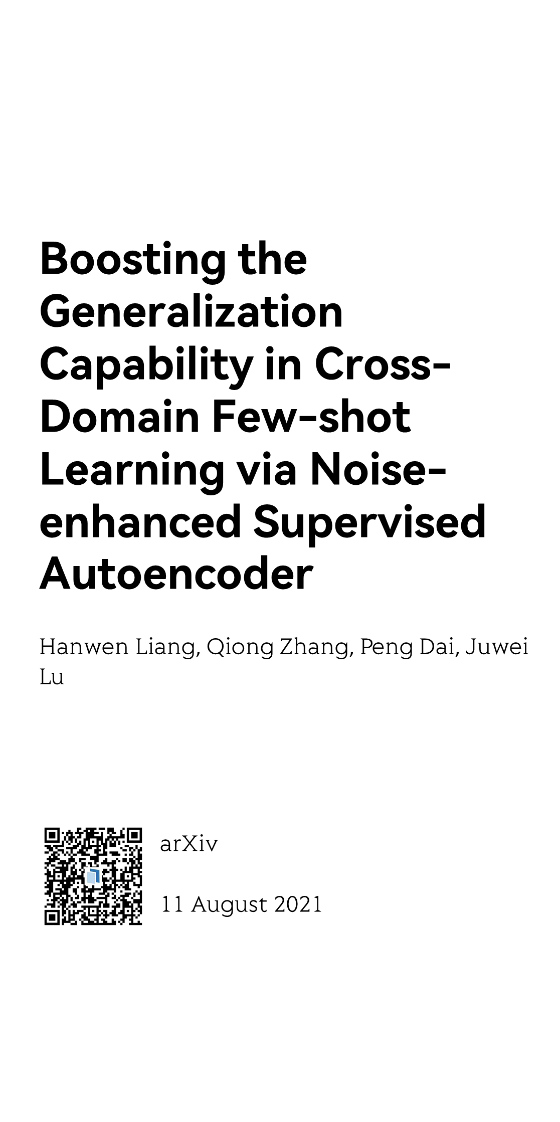 Boosting the Generalization Capability in Cross-Domain Few-shot Learning via Noise-enhanced Supervised Autoencoder_1
