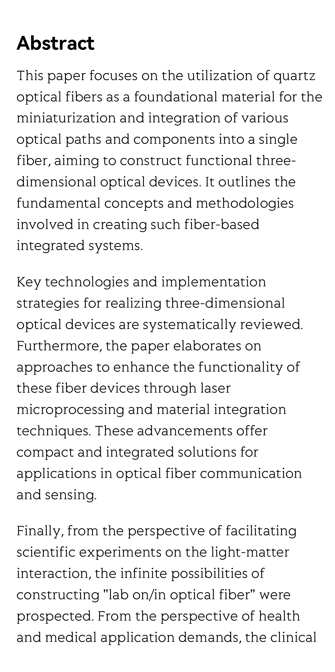 Three-dimensional integrated optical fiber devices: emergence and applications_2