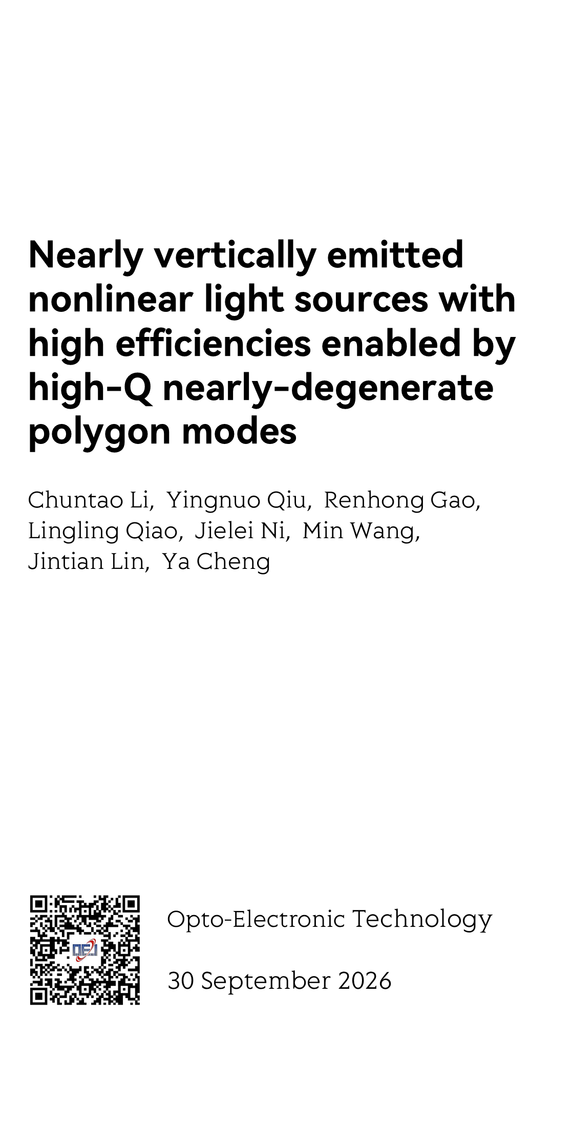 Nearly vertically emitted nonlinear light sources with high efficiencies enabled by high-Q nearly-degenerate polygon modes_1