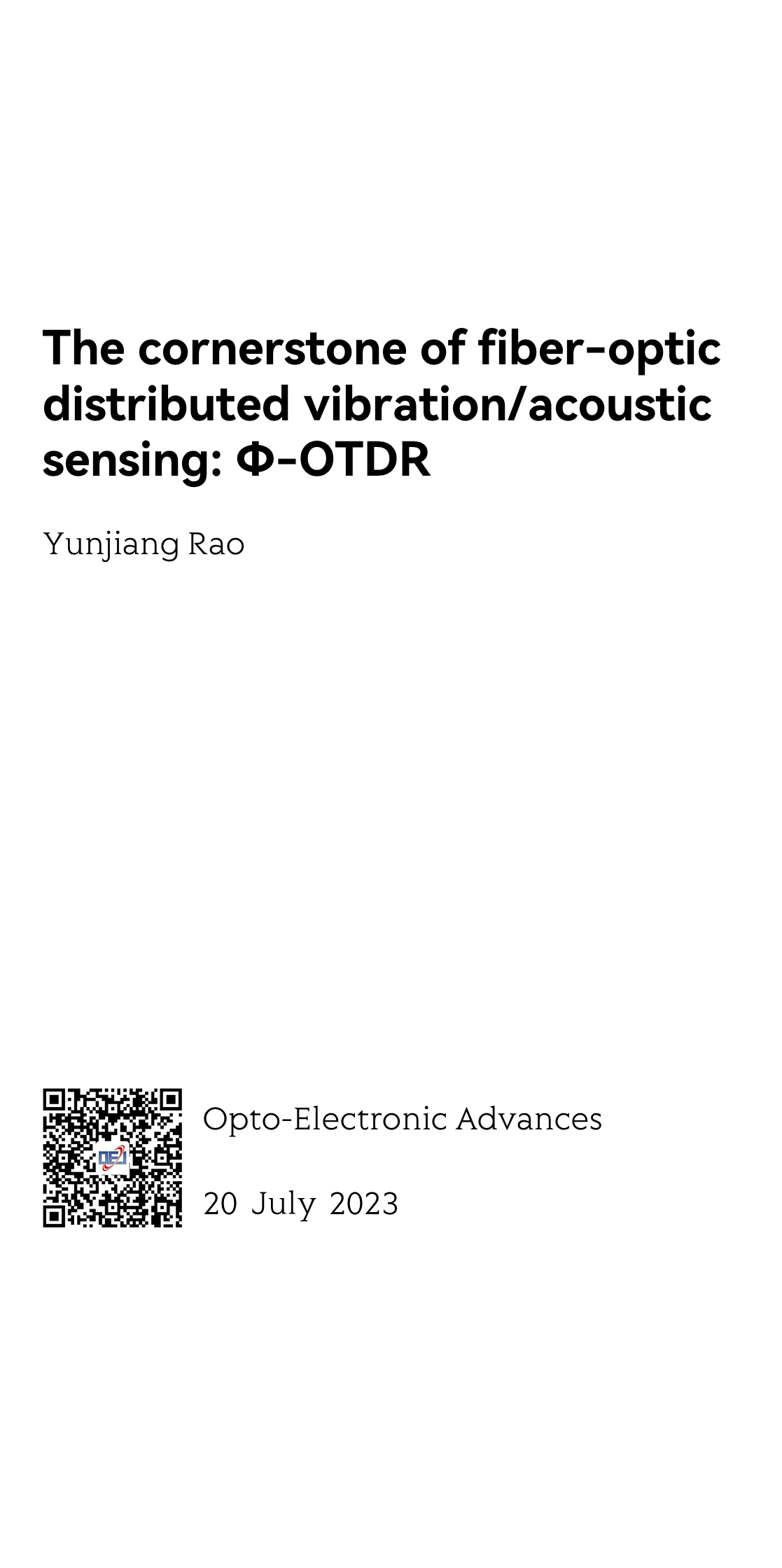 The cornerstone of fiber-optic distributed vibration/acoustic sensing: Ф-OTDR_1