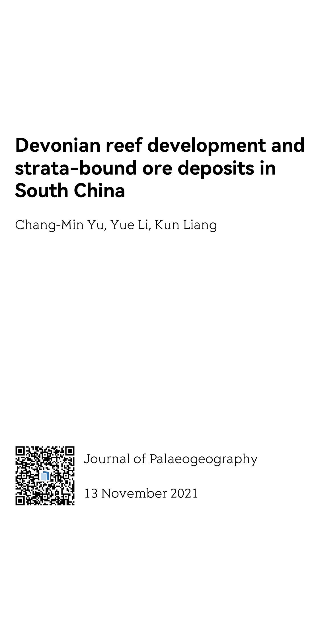 Devonian reef development and strata-bound ore deposits in South China_1