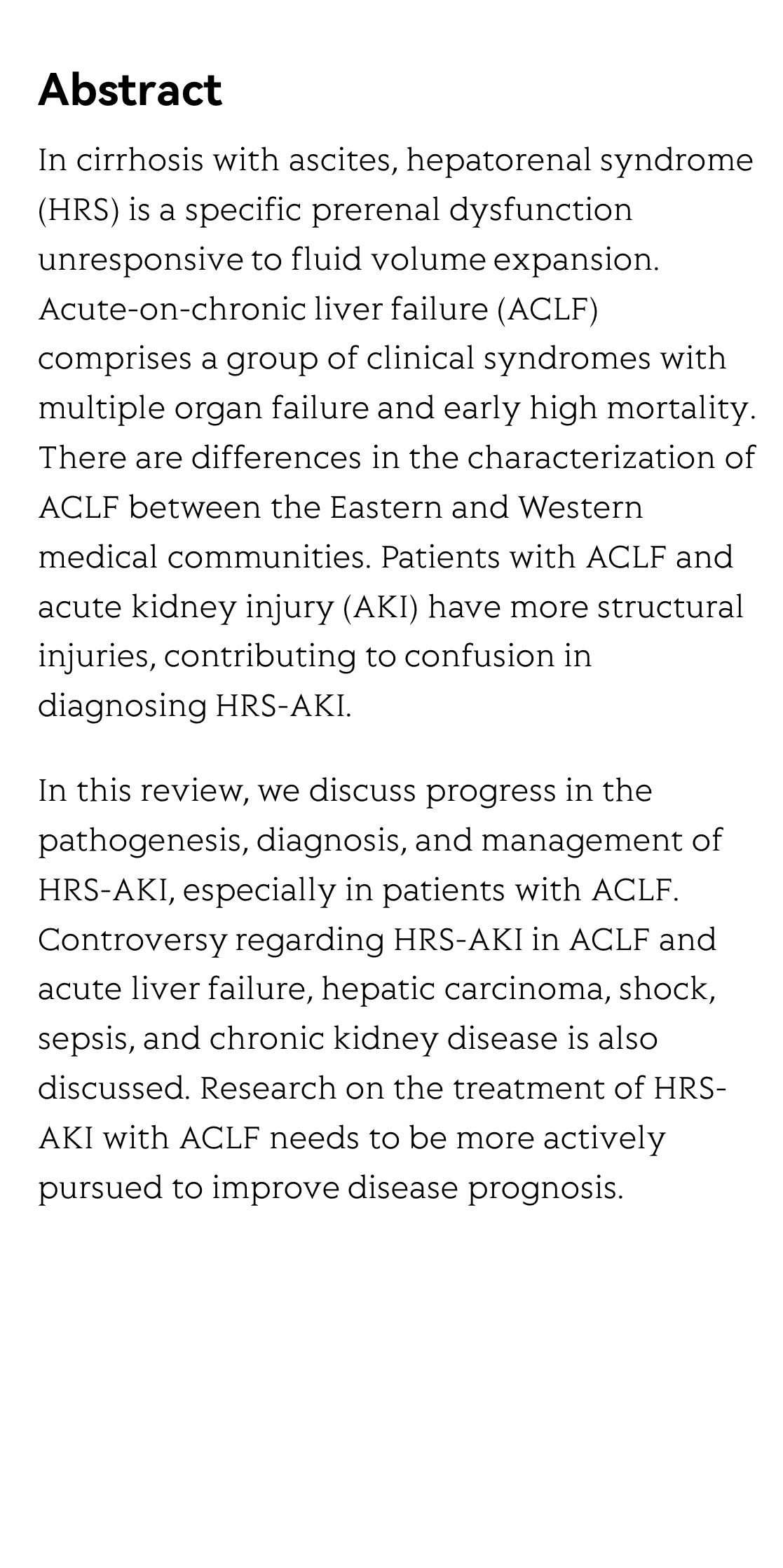 Hepatorenal syndrome in acute-on-chronic liver failure with acute kidney injury: more questions requiring discussion_2