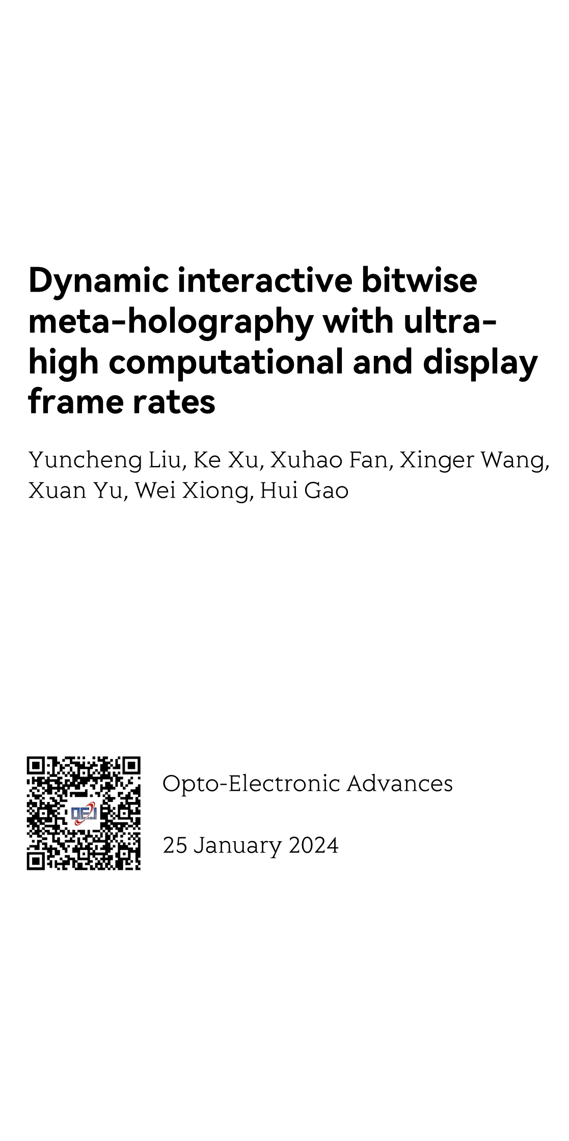 Dynamic interactive bitwise meta-holography with ultra-high computational and display frame rates_1