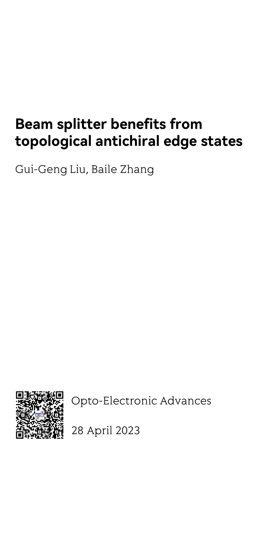 Beam splitter benefits from topological antichiral edge states_1