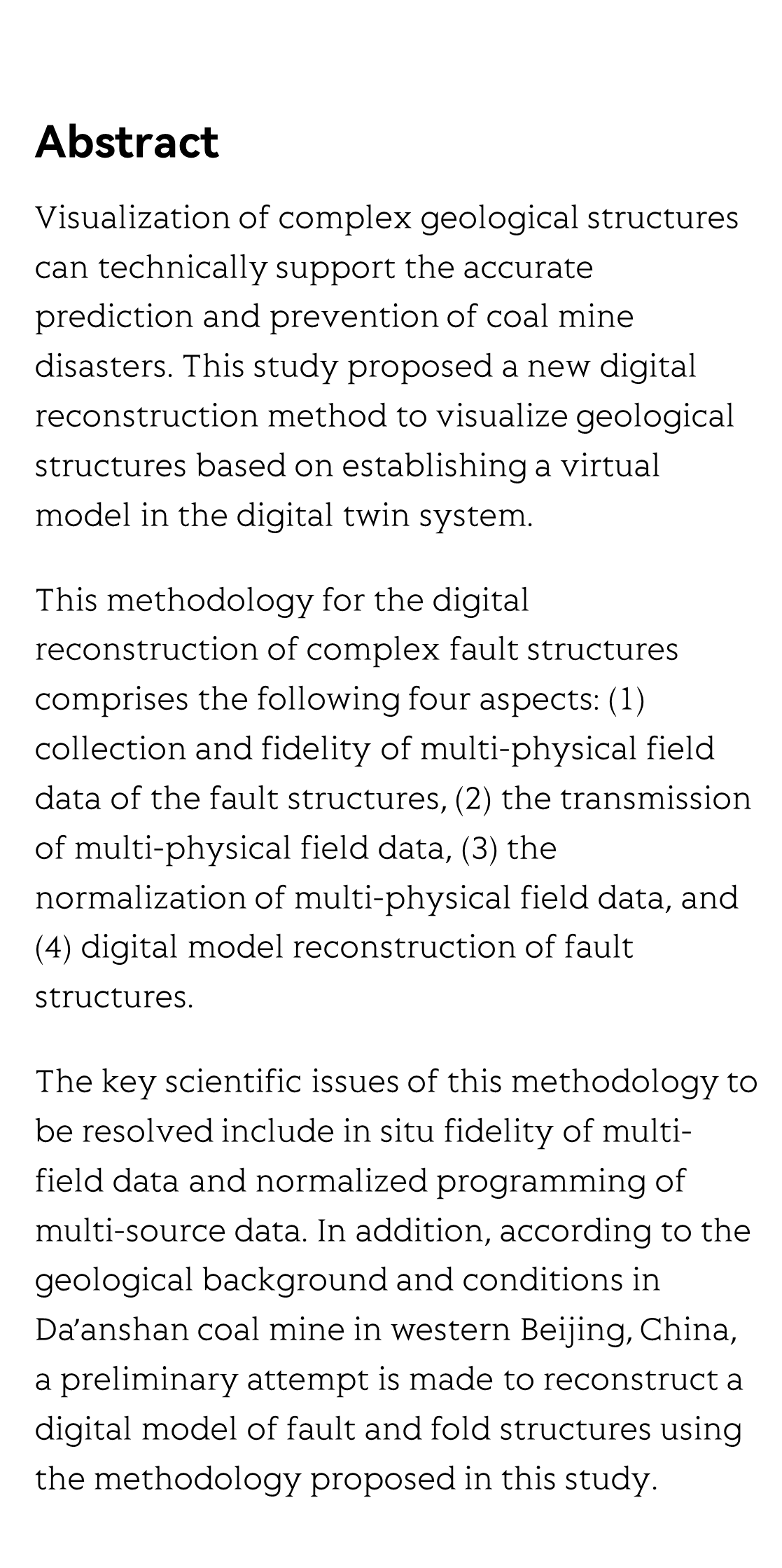 New approach for the digital reconstruction of complex mine faults and its application in mining_2
