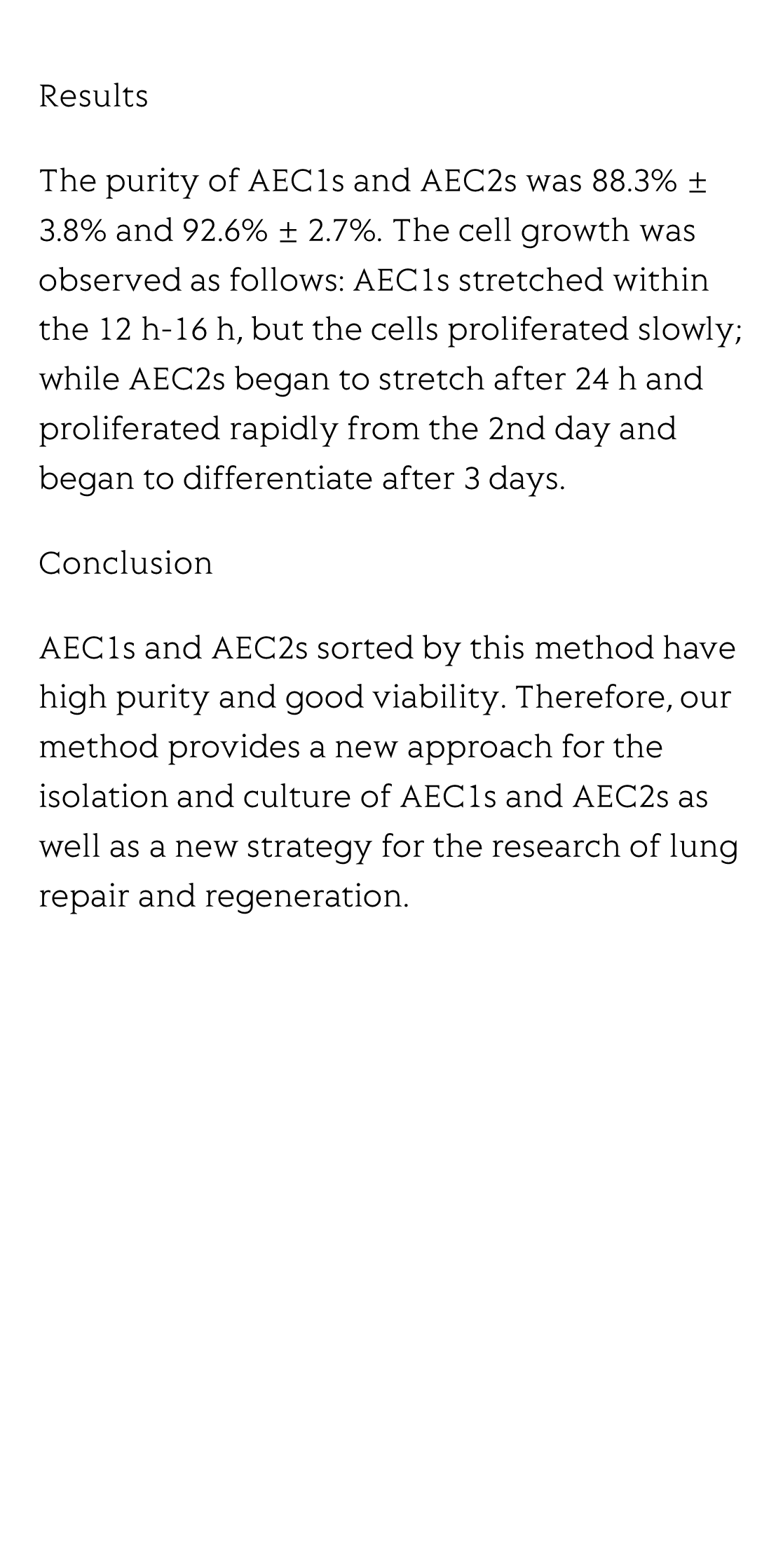 Continuous purification and culture of rat type 1 and type 2 alveolar epithelial cells by magnetic cell sorting_3