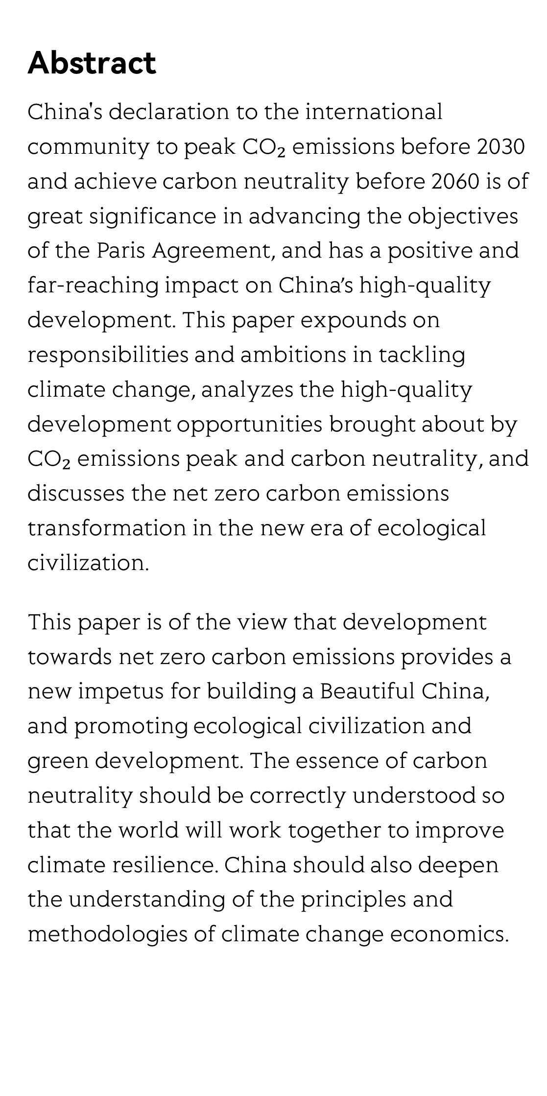 Lowering the Carbon Emissions Peak and Accelerating the Transition Towards Net Zero Carbon_2