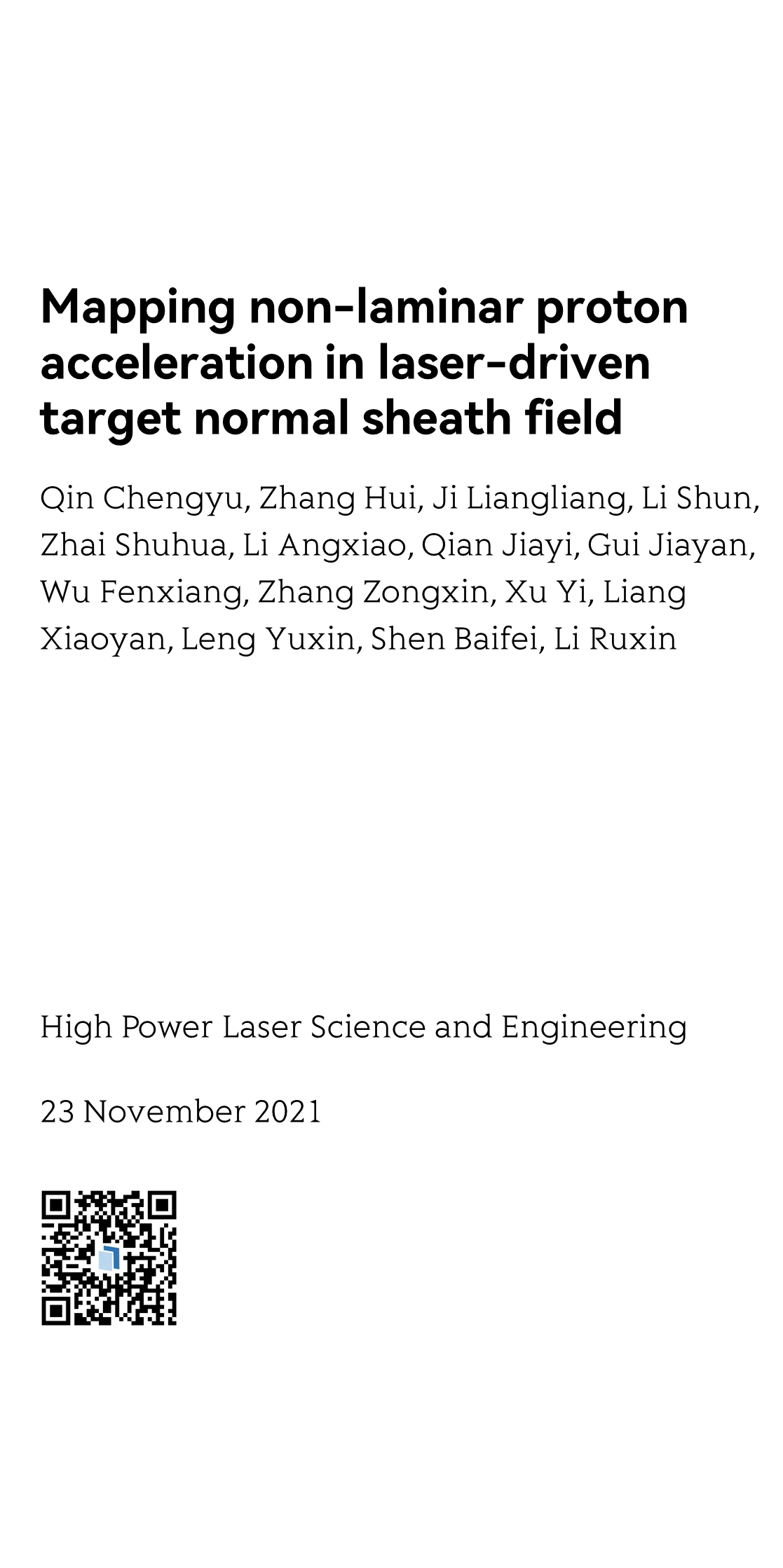 Mapping non-laminar proton acceleration in laser-driven target normal sheath field_1