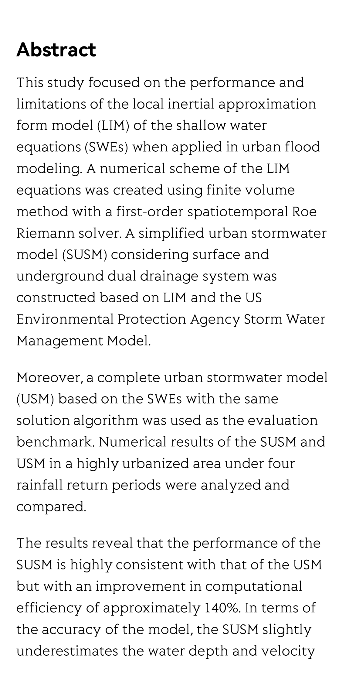Urban Stormwater Modeling with Local Inertial Approximation Form of Shallow Water Equations: A Comparative Study_2