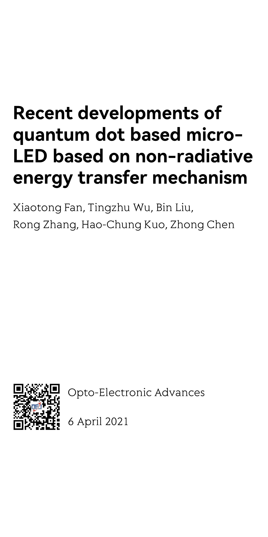 Recent developments of quantum dot based micro-LED based on non-radiative energy transfer mechanism_1
