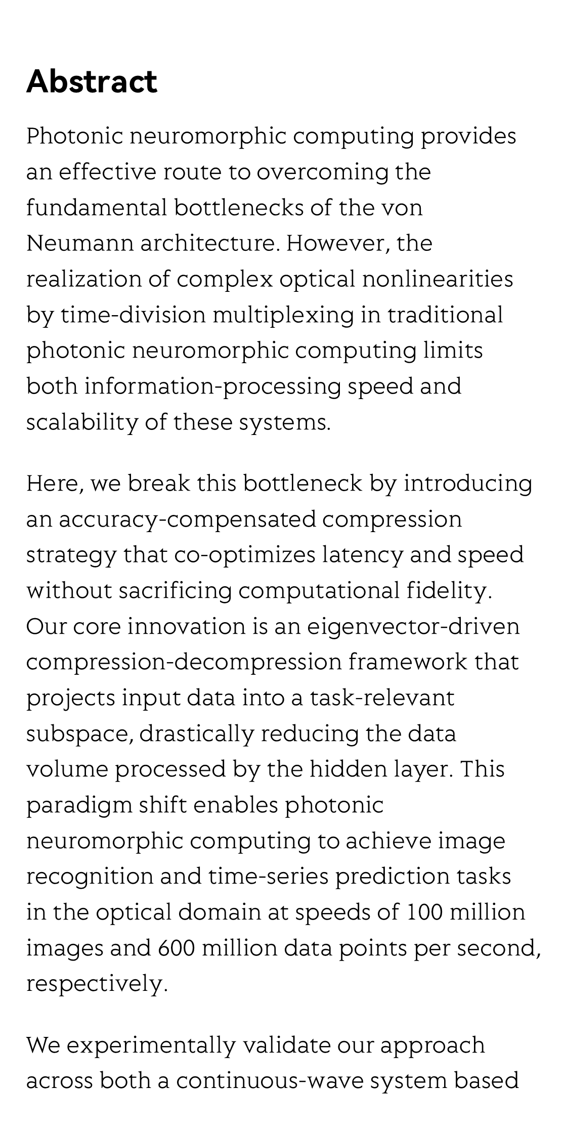 A compression-decompression framework for universal acceleration of photonic neuromorphic computing_2