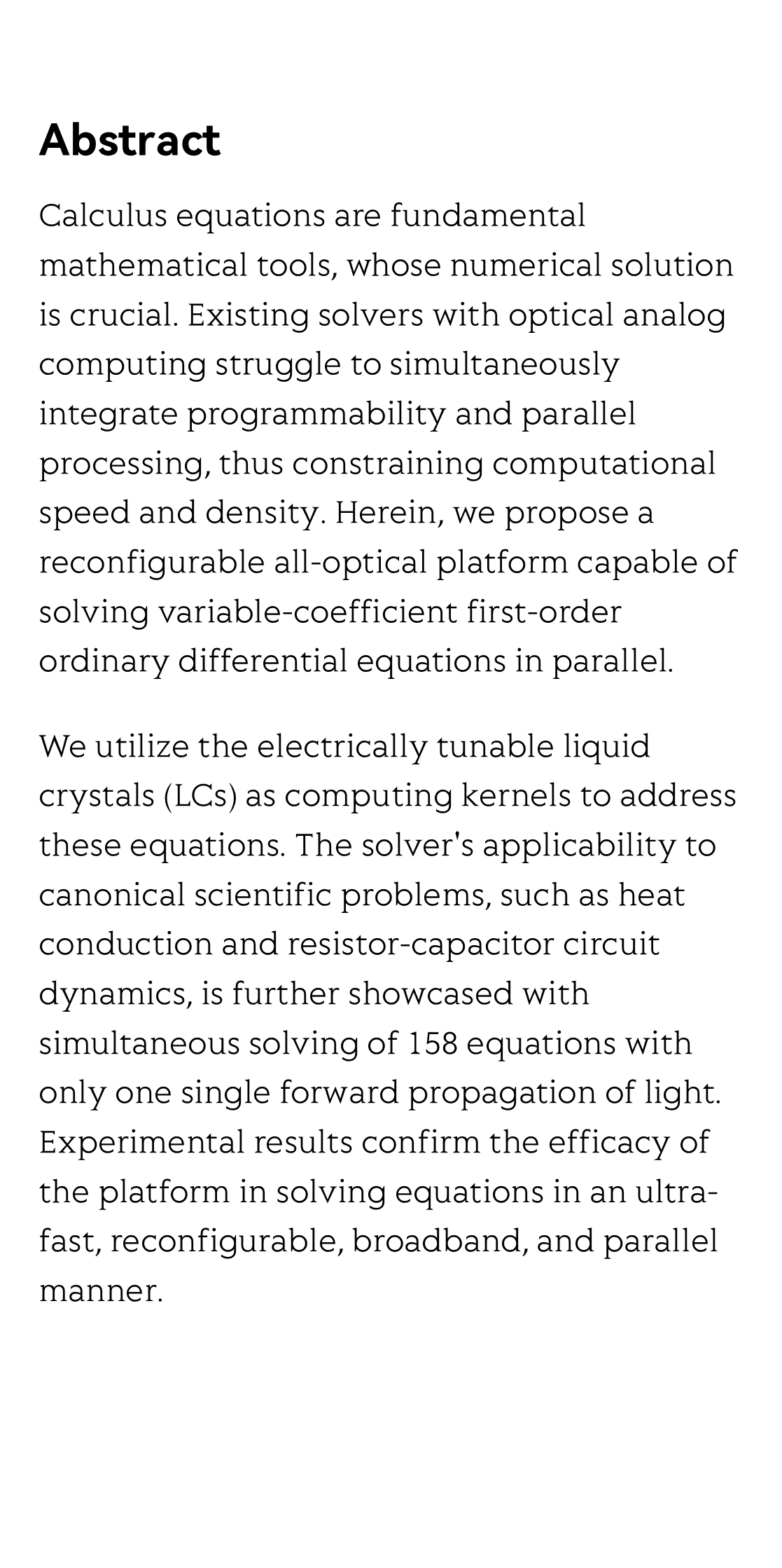 Massively parallel and programmable photonic differential equation solver_2