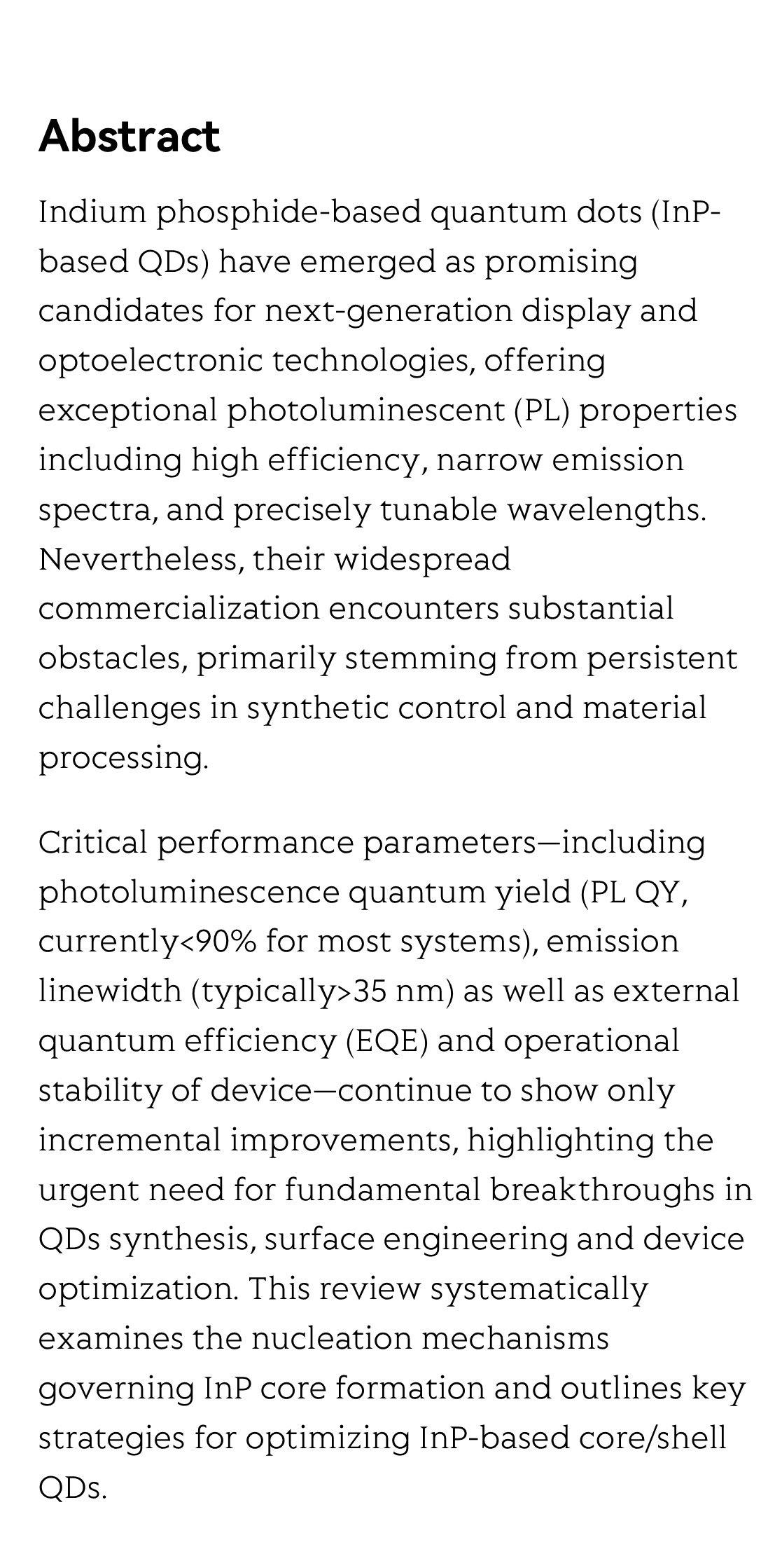 Overcoming challenges in InP-based quantum dots: from nucleation mechanisms to high-performance quantum dot light-emitting diodes_2