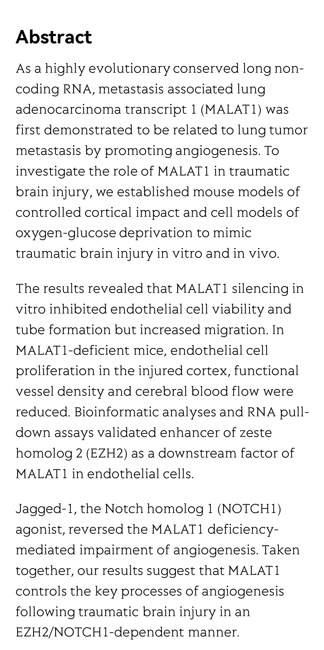 Essential role of MALAT1 in reducing traumatic brain injury_2