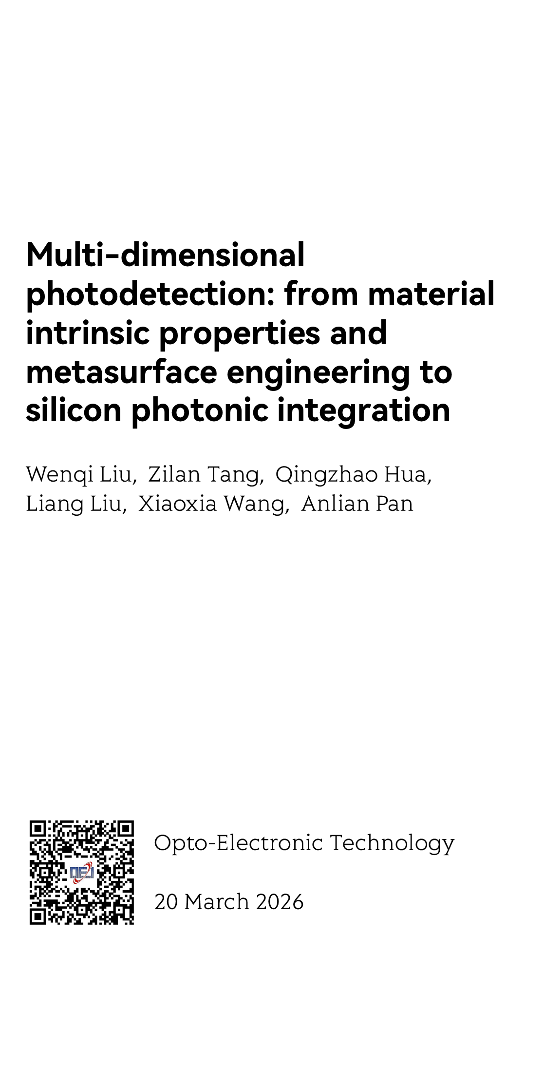 Multi-dimensional photodetection: from material intrinsic properties and metasurface engineering to silicon photonic integration_1