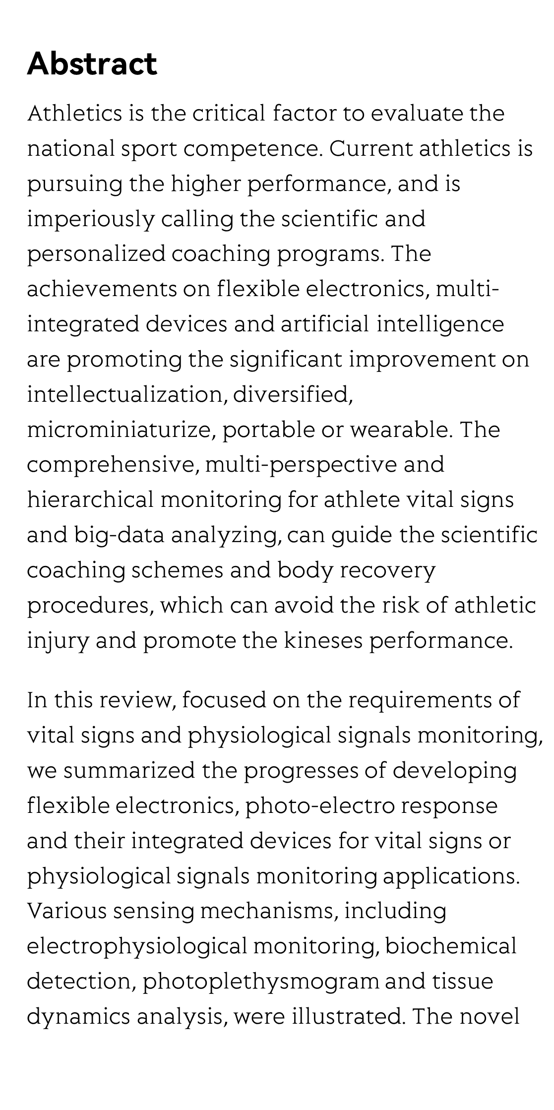 Scientific athletics training: Flexible sensors and wearable devices for kineses monitoring applications_2