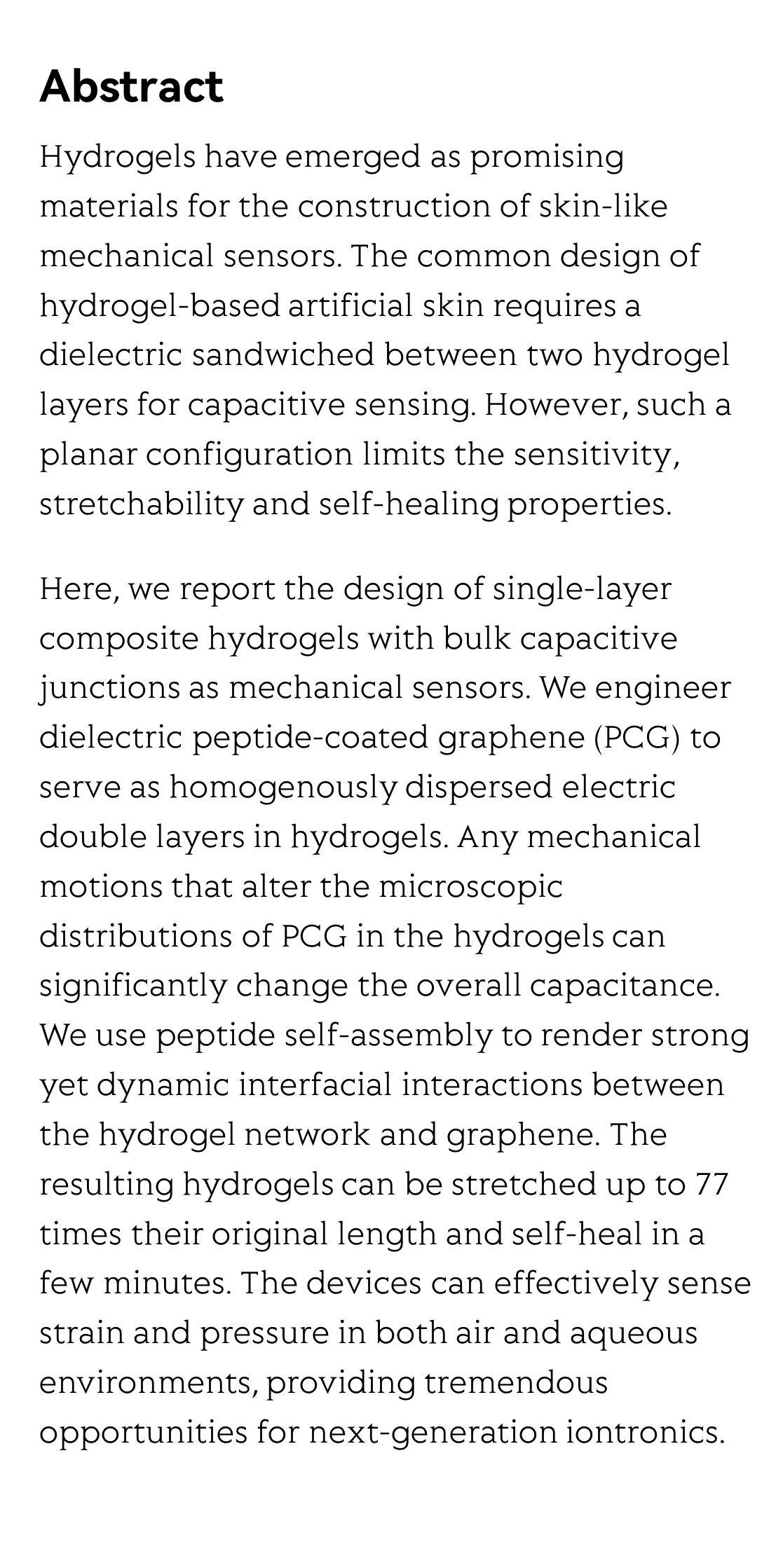 Stretchable and self-healable hydrogel artificial skin_2