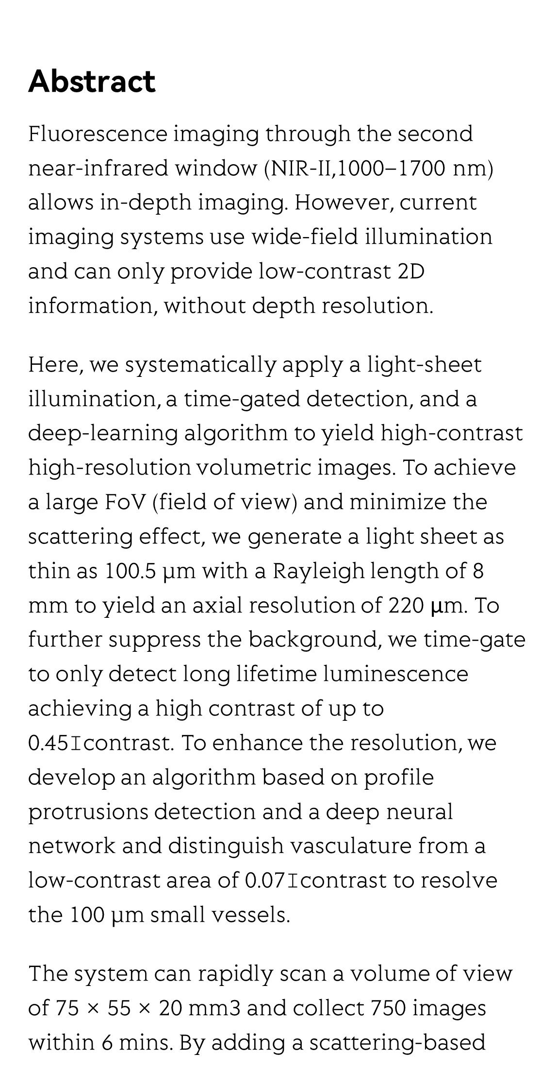 Deep learning enhanced NIR-II volumetric imaging of whole mice vasculature_2