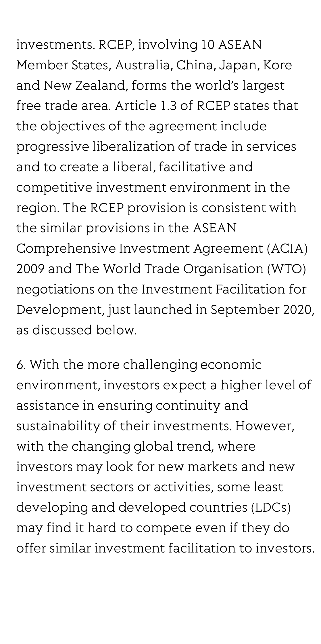 The COVID-19 Pandemic, Regional Cooperation Economic Partnership (RCEP) and the Rise of Investment Facilitation_4