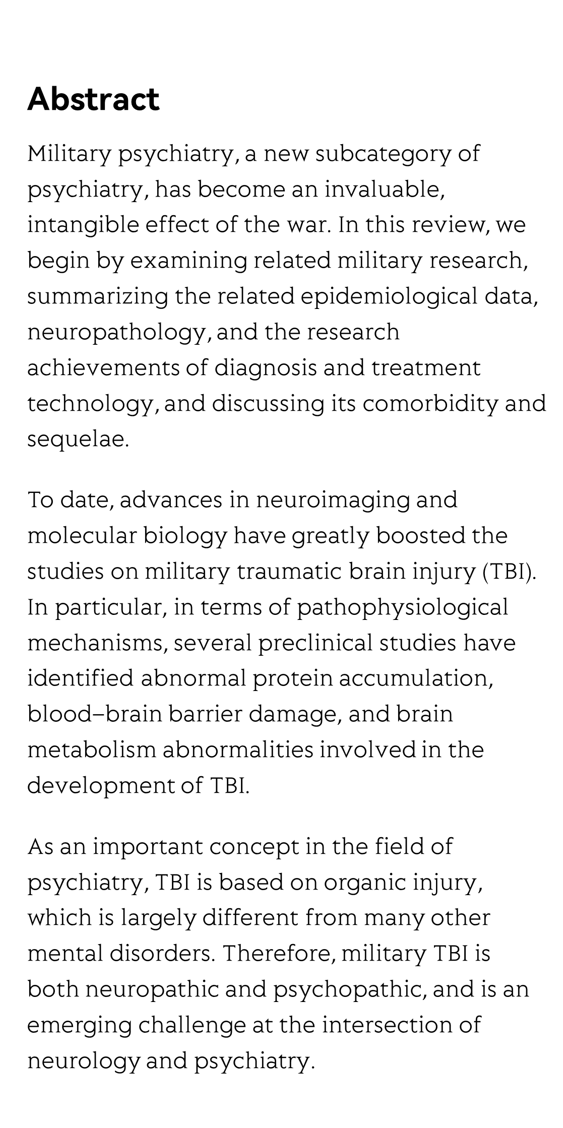 Military traumatic brain injury: a challenge straddling neurology and psychiatry_2