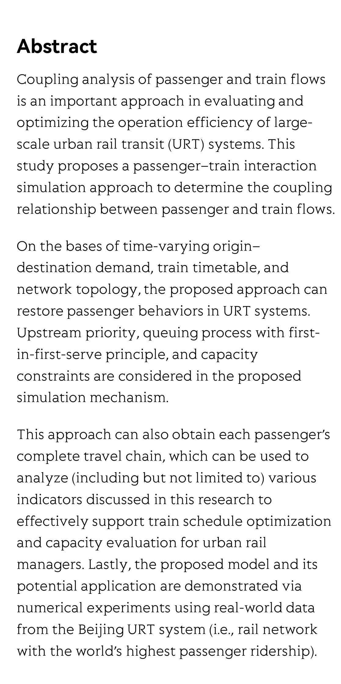 Coupling analysis of passenger and train flows for a large-scale urban rail transit system_2