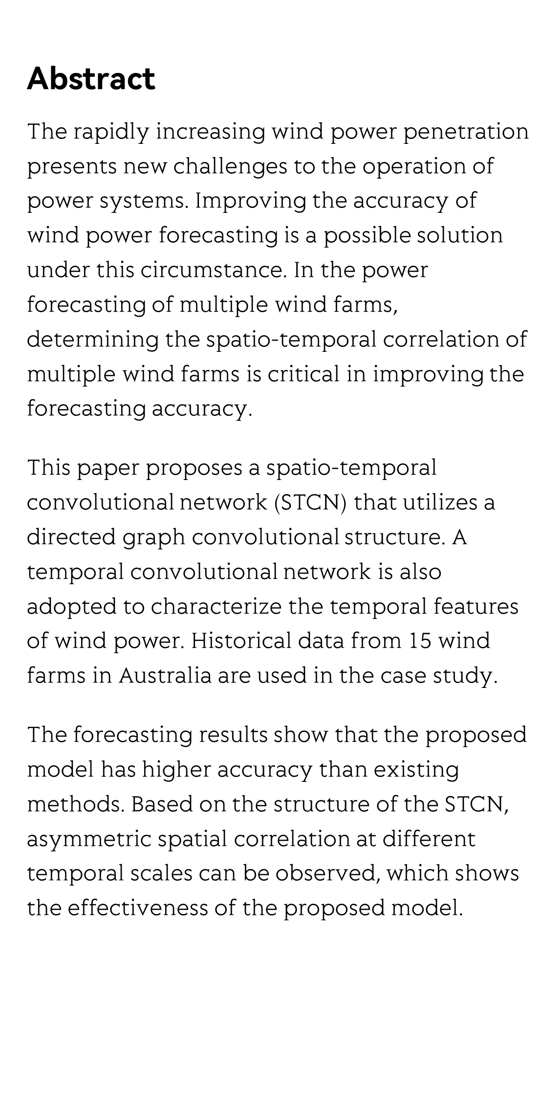Spatio-Temporal Convolutional Network Based Power Forecasting of Multiple Wind Farms_2