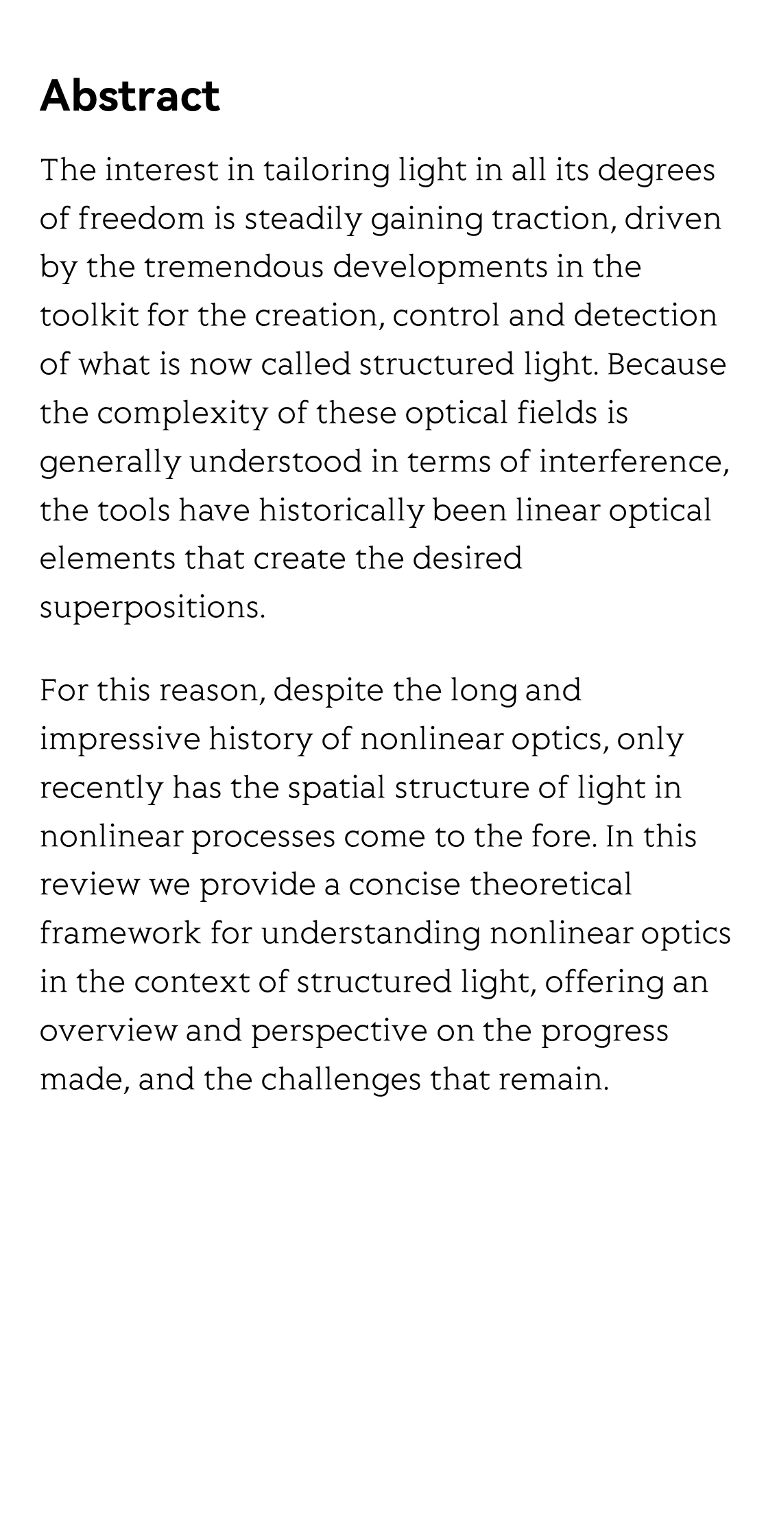 Nonlinear optics with structured light_2