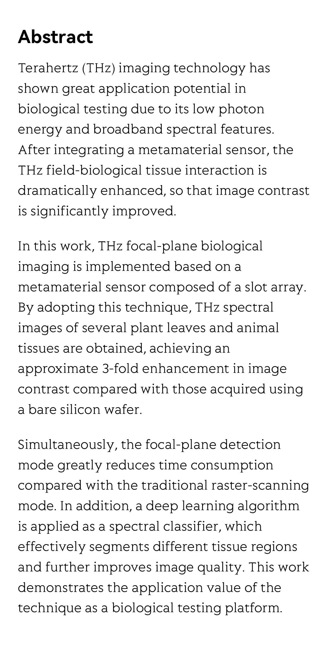 Biological testing with terahertz focal-plane imaging based on a slot metamaterial sensor_2