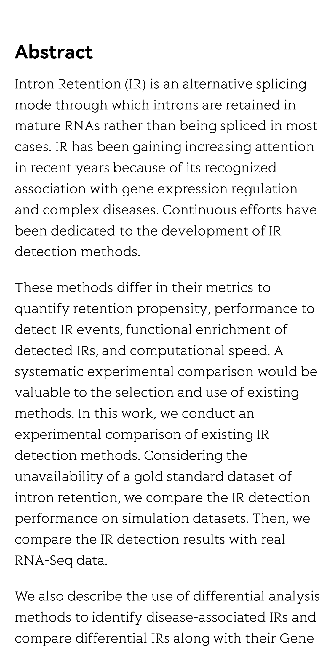A Comparison of Computational Approaches for Intron Retention Detection_2