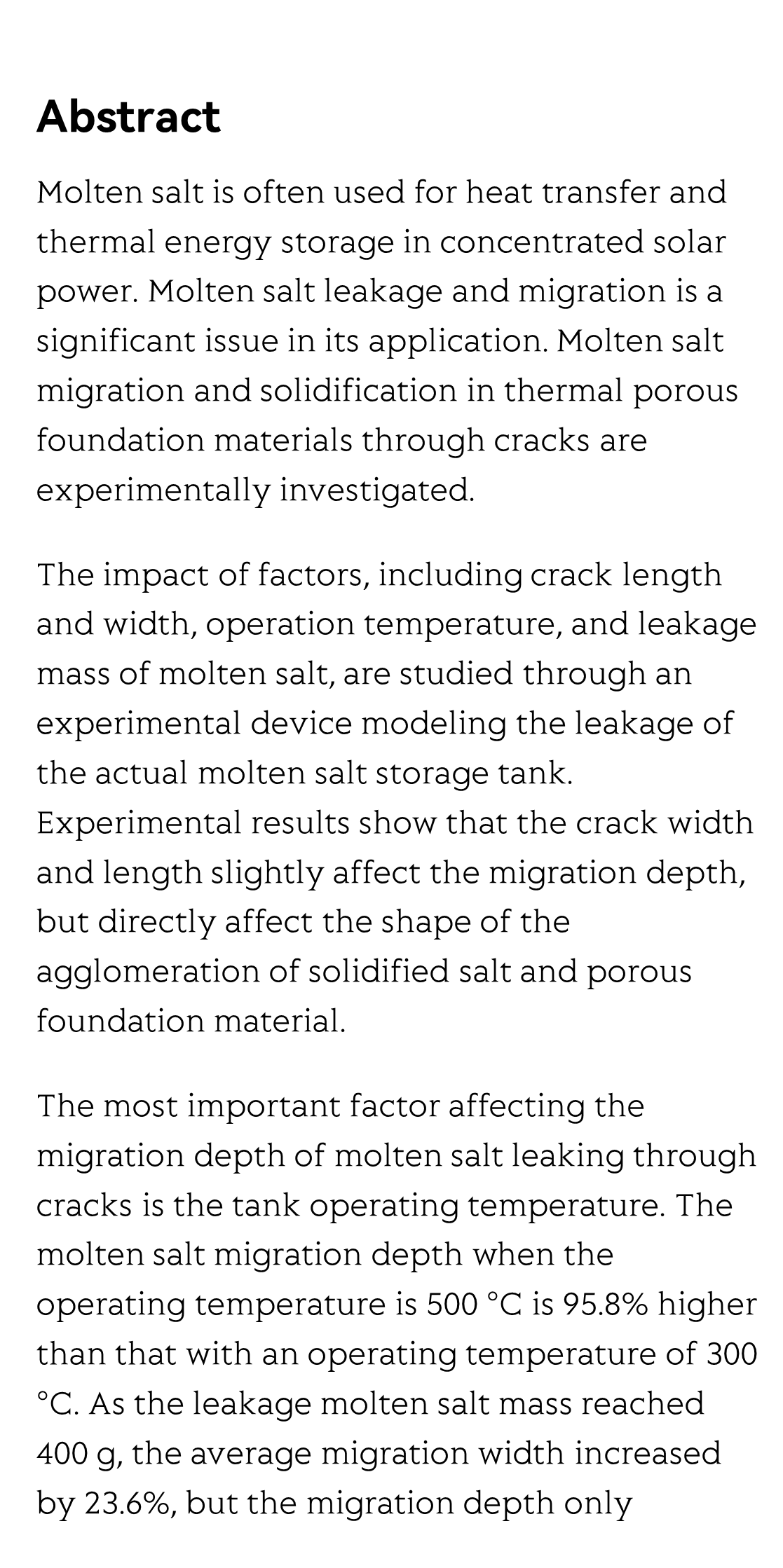 Experimental investigation of migration and solidification of molten salt leaking through tank cracks_2