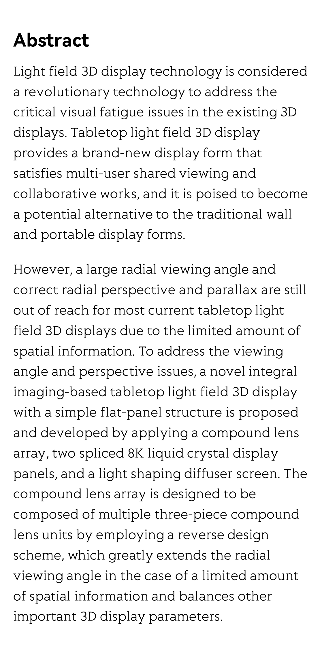 Integral imaging-based tabletop light field 3D display with large viewing angle_2