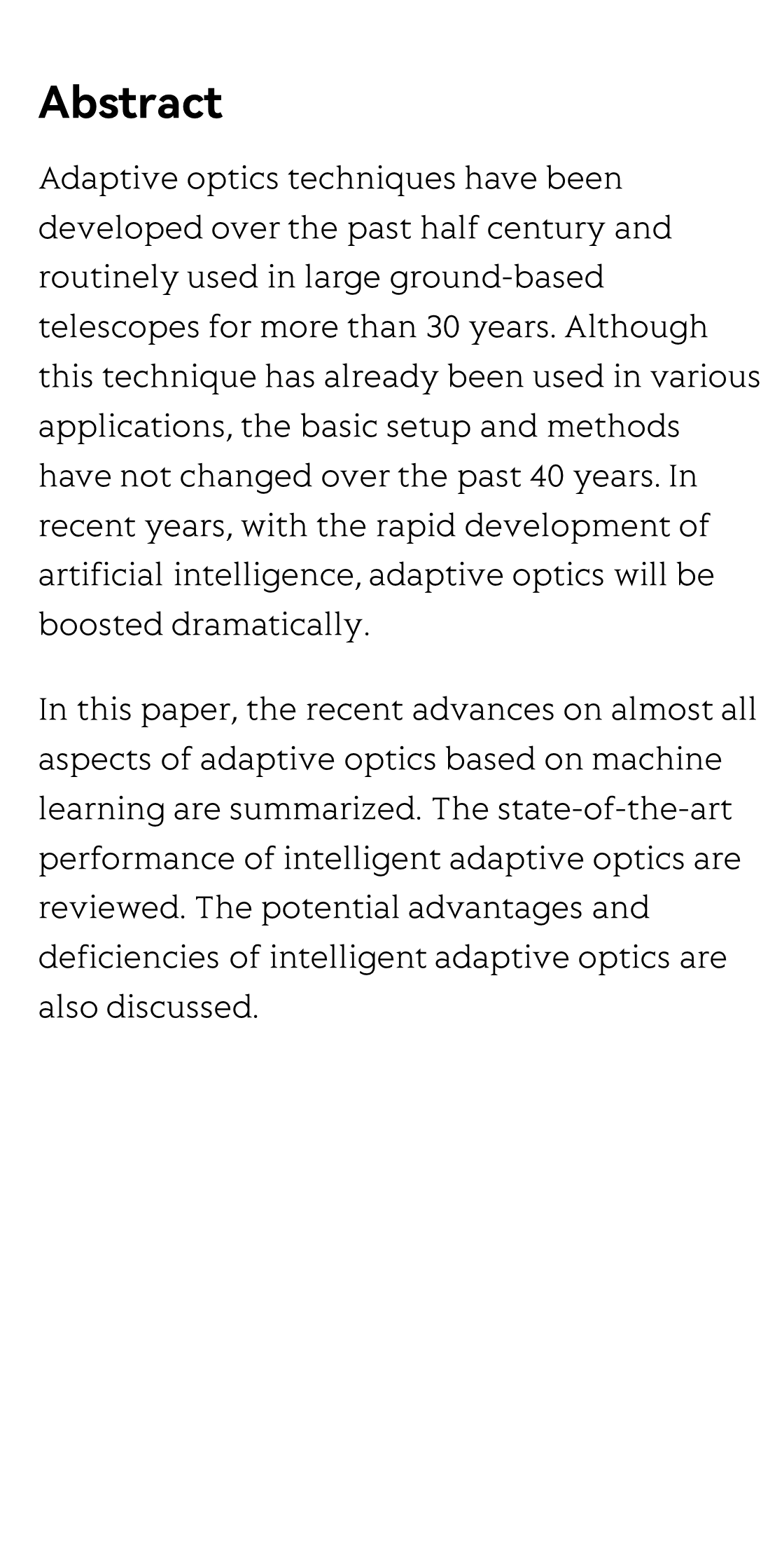 Adaptive optics based on machine learning: a review_2