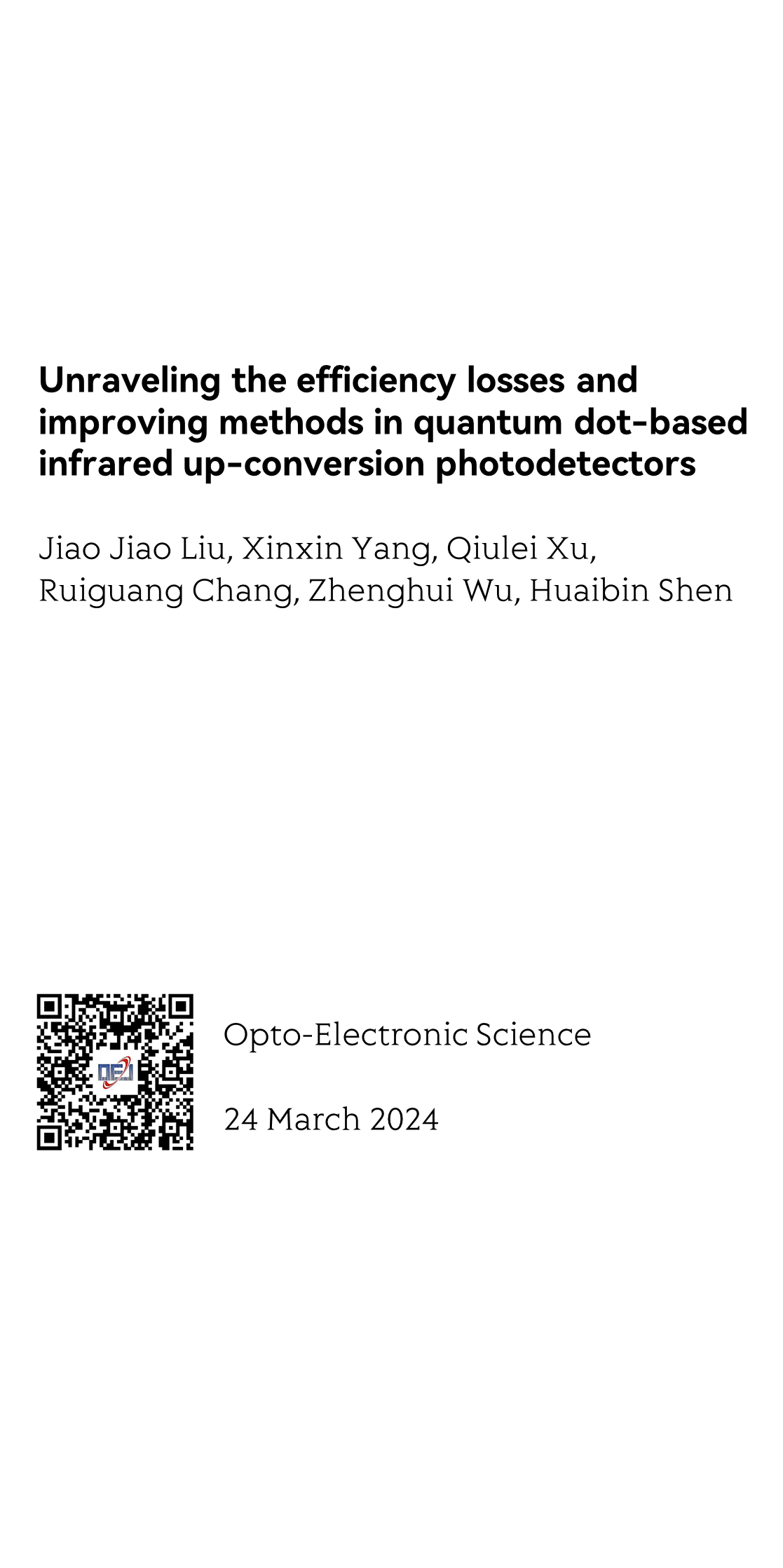 Unraveling the efficiency losses and improving methods in quantum dot-based infrared up-conversion photodetectors_1