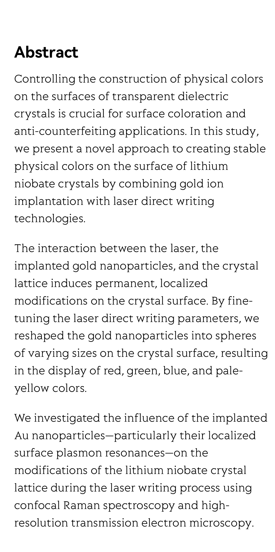 A novel approach towards robust construction of physical colors on lithium niobate crystal_2