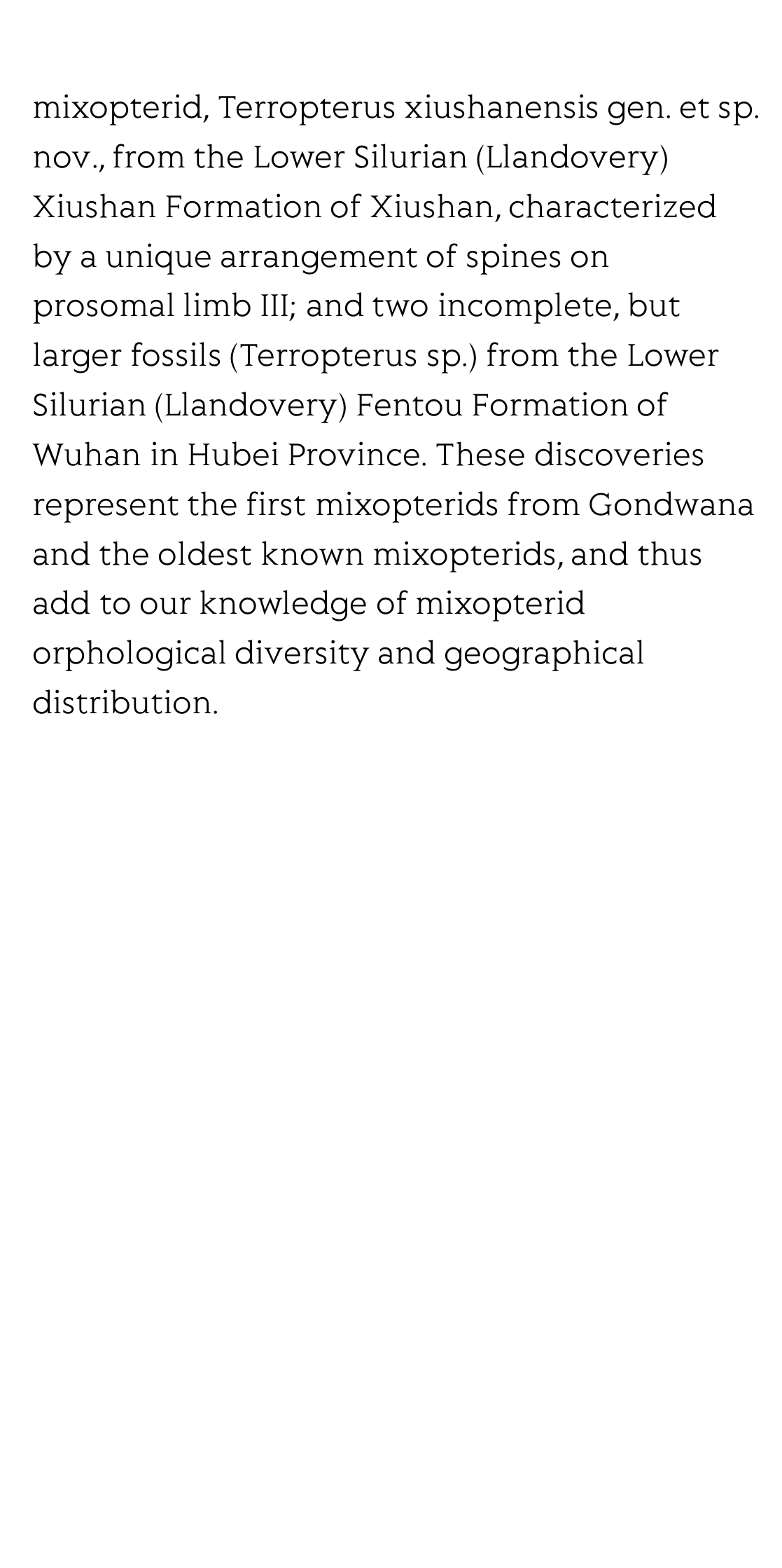 First mixopterid eurypterids (Arthropoda: Chelicerata) from the Lower Silurian of South China_3